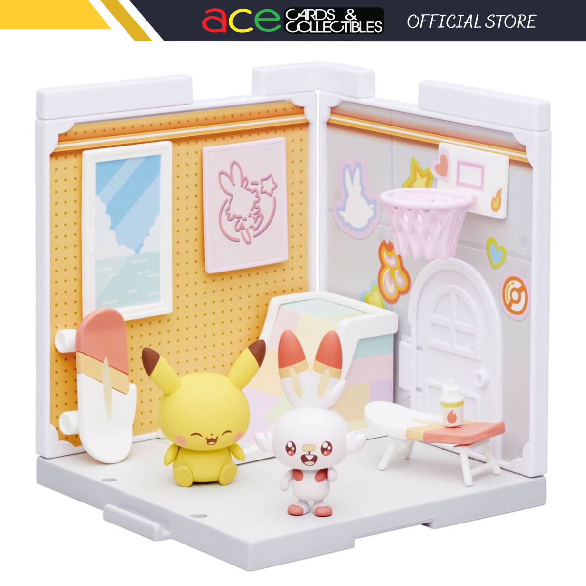 Pokemon Pokepeace House Stadium "Scprnimmy & Pikachu"-Takara Tomy-Ace Cards & Collectibles