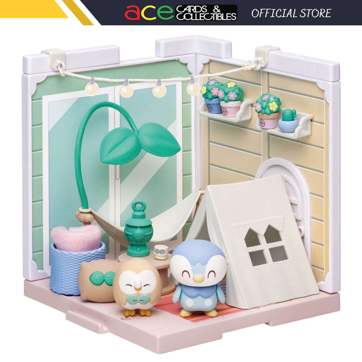 Pokemon Pokepeace House Veranping Terrace &quot;Rowlet &amp; Piplup&quot;-Takara Tomy-Ace Cards &amp; Collectibles