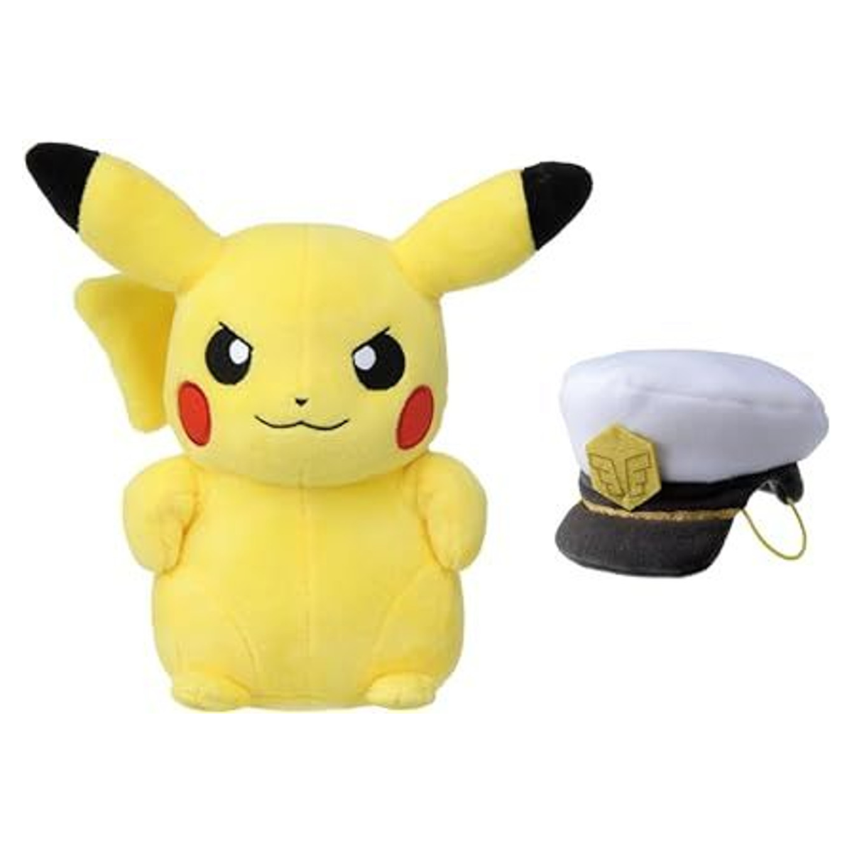 Pokemon Stuffed Plush Toy "Captain Pikachu"-Takara Tomy-Ace Cards & Collectibles
