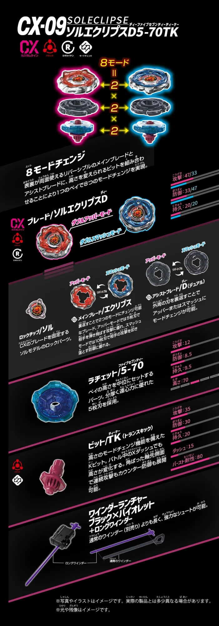 Takara Tomy Beyblade X CX-09 SOLECLIPSE