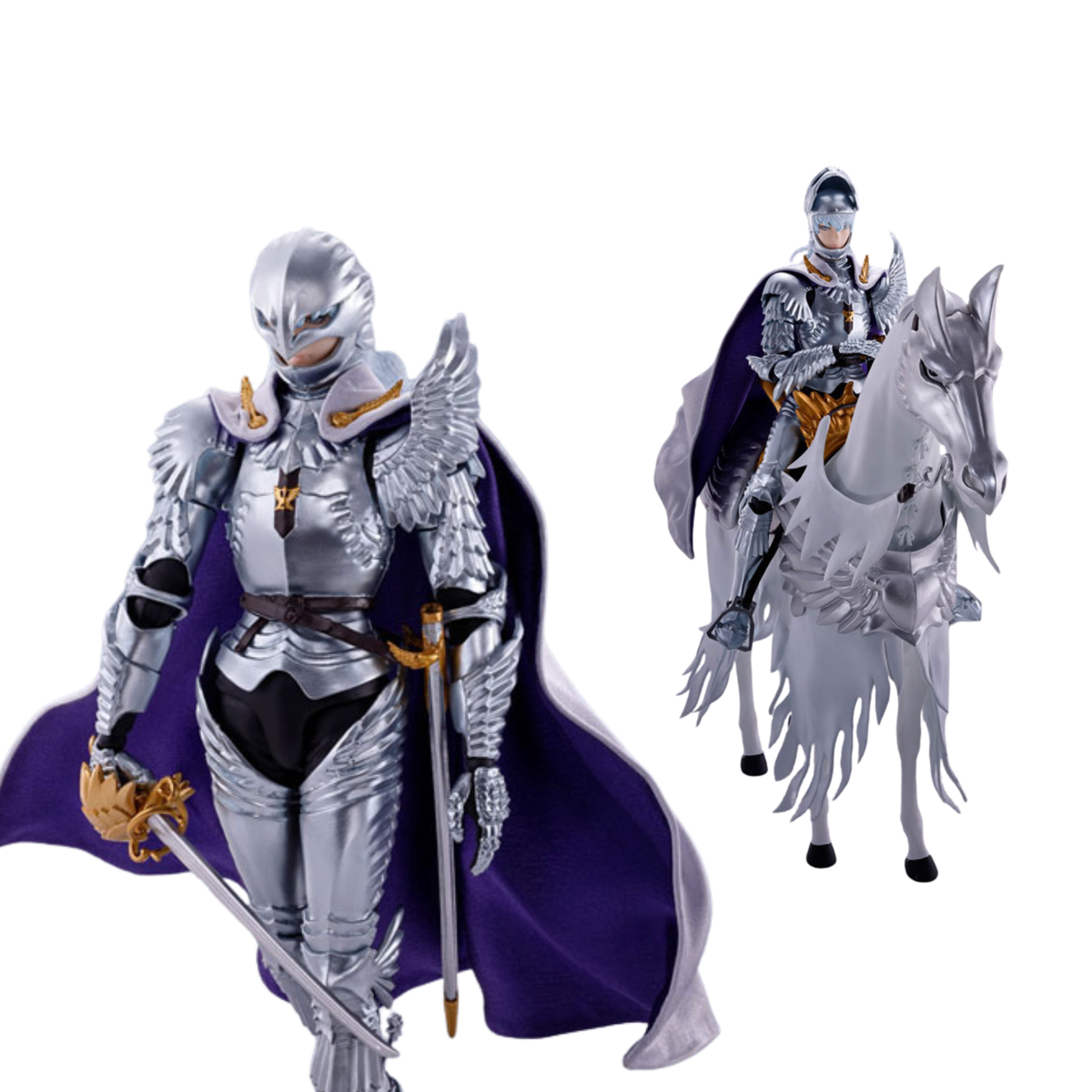 Bandai Tamashi Berserk S.H.Figuarts Figure "Griffith" (Hawk of Light Ver.)-Tamashii-Ace Cards & Collectibles