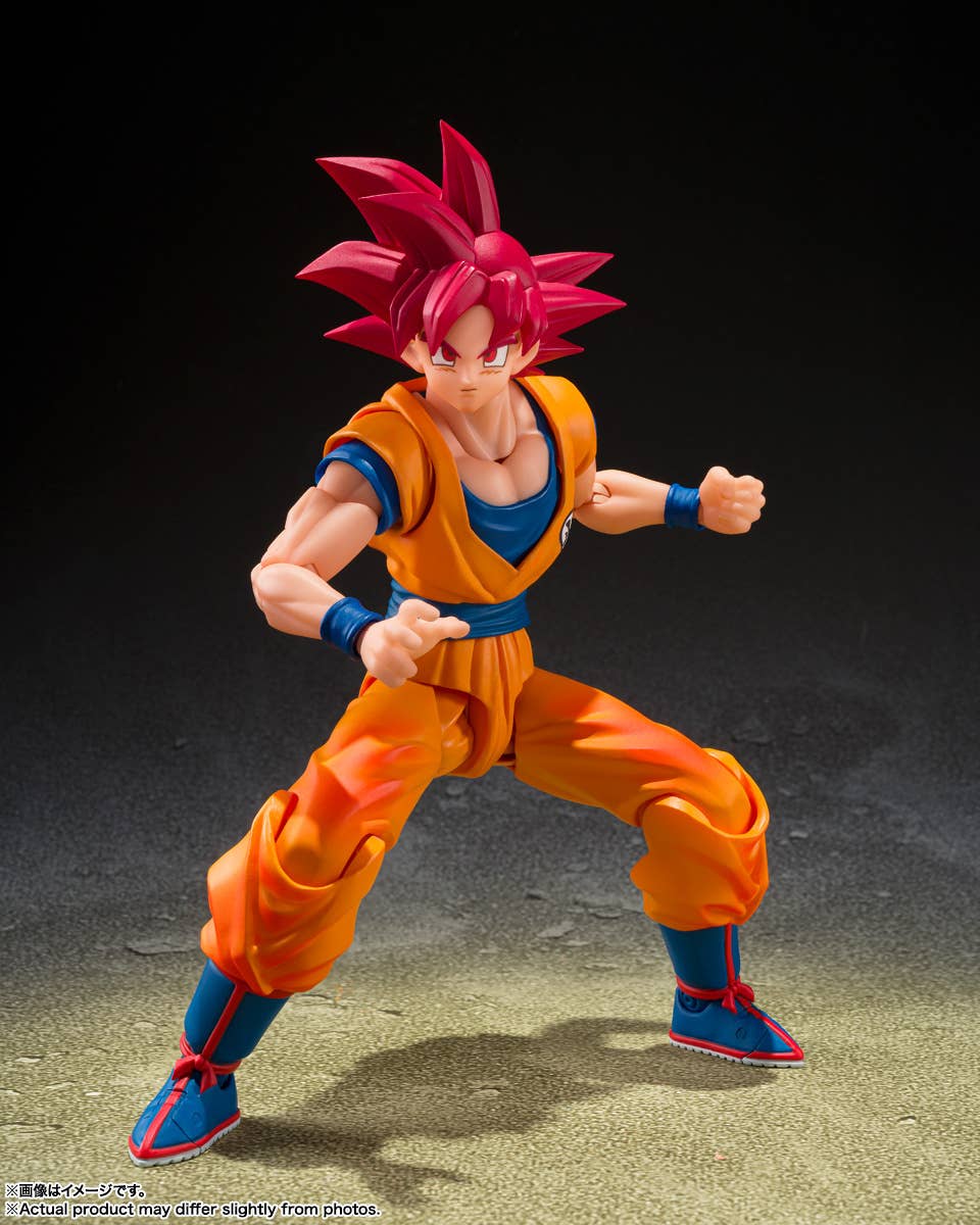 Dragon Ball S.H.Figuarts "Son Goku" Super Saiyan (God Aura)-Tamashii-Ace Cards & Collectibles
