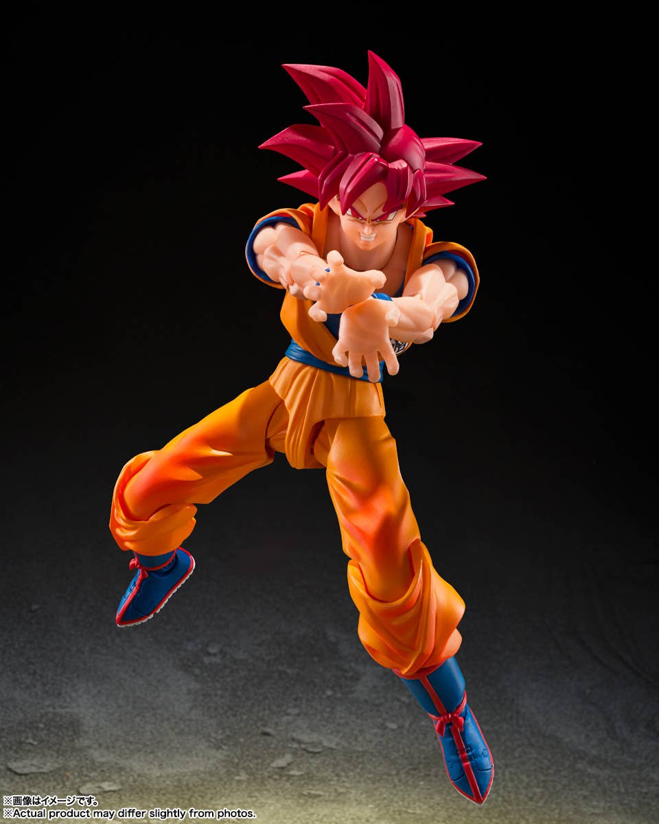 Dragon Ball S.H.Figuarts "Son Goku" Super Saiyan (God Aura)-Tamashii-Ace Cards & Collectibles