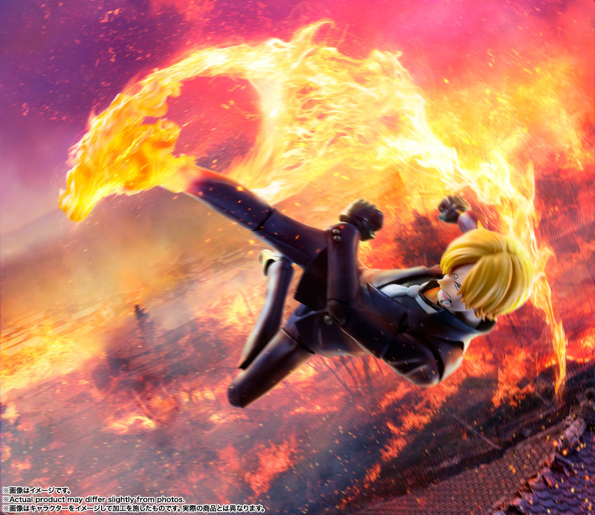 One Piece Figure – Sanji Sculpture Black Leg Fire Battle Action