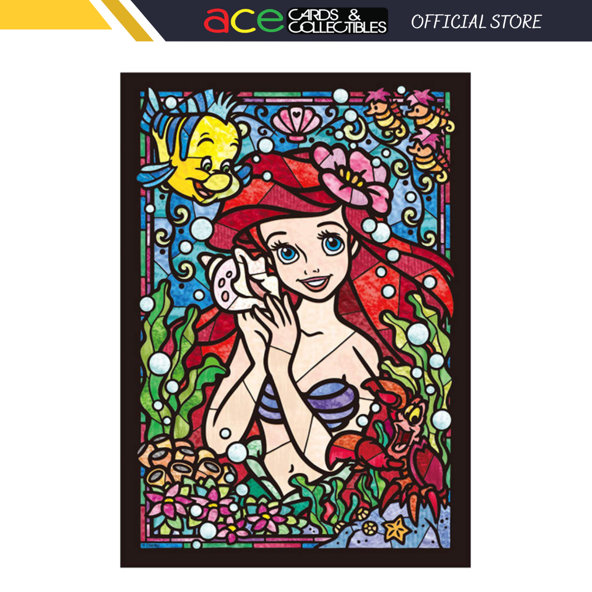 Tenyo Jigsaw Puzzle DSG266-751 Disney Little Mermaid Ariel Stained Art (266 Pieces)-Tenyo-Ace Cards &amp; Collectibles