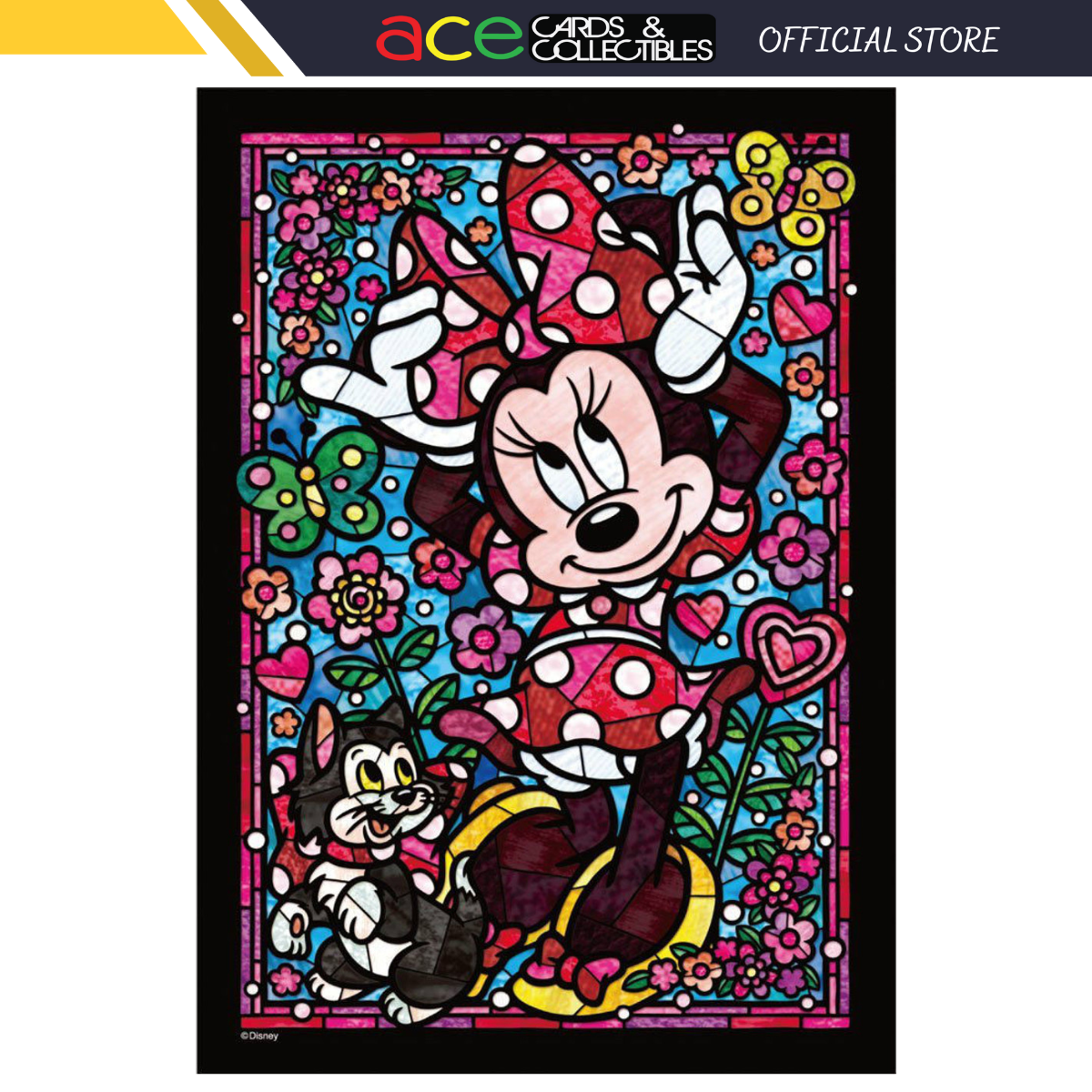 Tenyo Jigsaw Puzzle DSG266-754 Disney Minnie Mouse Stained Art (266 Pieces)-Tenyo-Ace Cards &amp; Collectibles