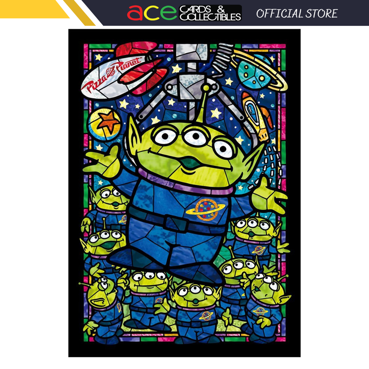 Tenyo Jigsaw Puzzle DSG266-958 Disney Little Green Men Stained Art (266 Pieces)-Tenyo-Ace Cards & Collectibles