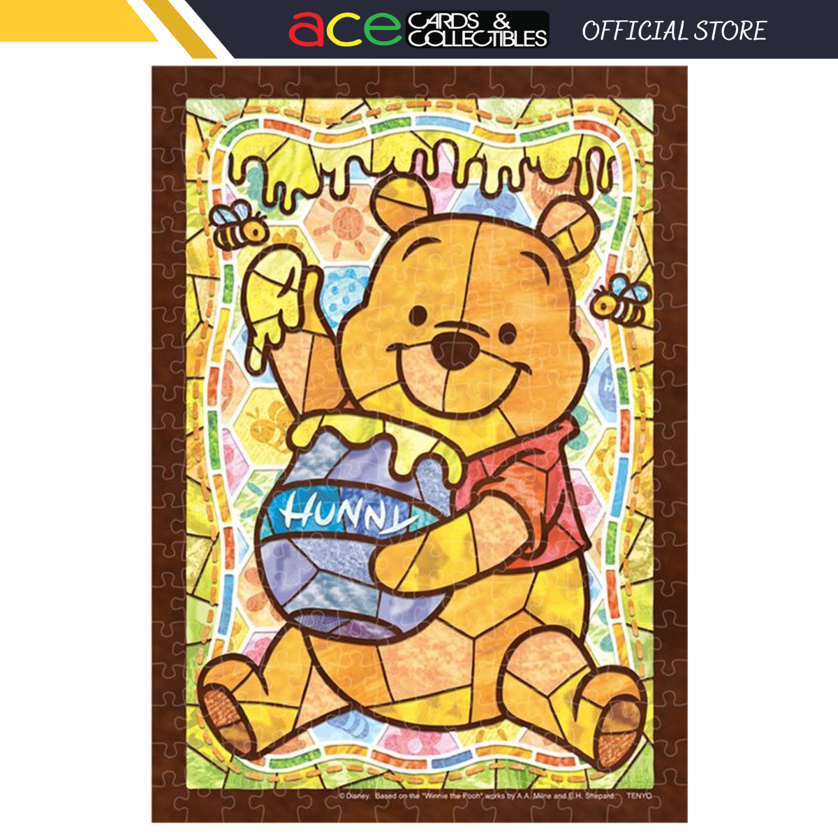 Tenyo Jigsaw Puzzle DSG266-972 Disney Winnie The Pooh Stained Art (266 Pieces)-Tenyo-Ace Cards &amp; Collectibles
