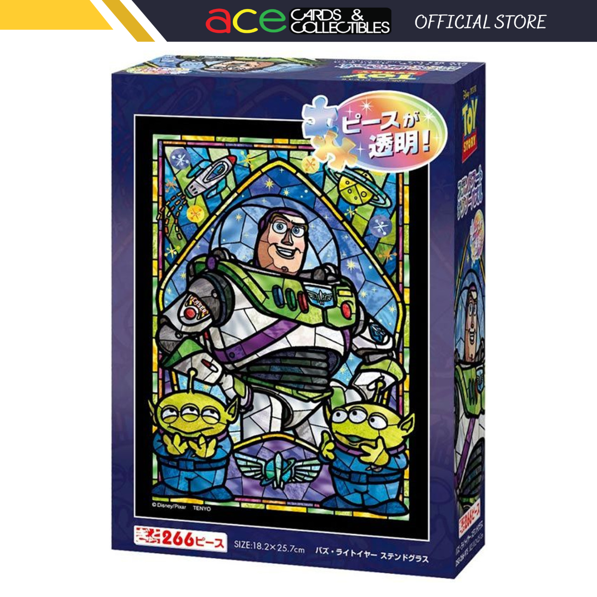 Tenyo Jigsaw Puzzle DSG266-975 Disney Buzz Lightyear Stained Art (266 Pieces)-Tenyo-Ace Cards & Collectibles