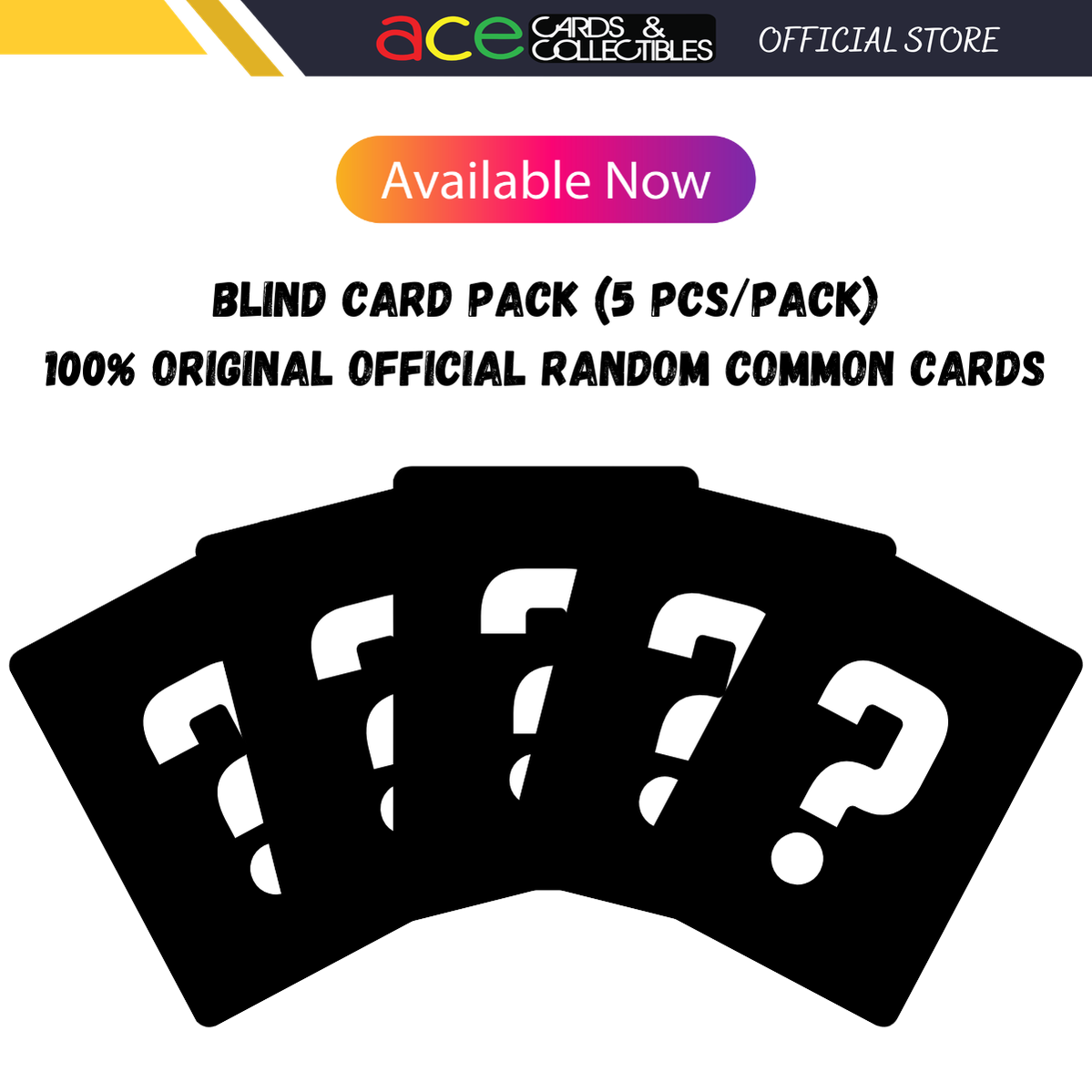 Blind Card Pack - Original Official Random Common Cards (5pcs / Pack)-The Pokémon Company International-Ace Cards & Collectibles