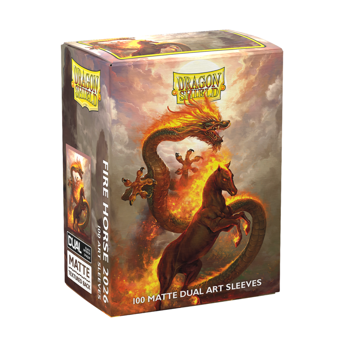 Dragon shield Sleeve Dual Art Standard Size 100pcs "Fire Horse 2026"-The Pokémon Company International-Ace Cards & Collectibles
