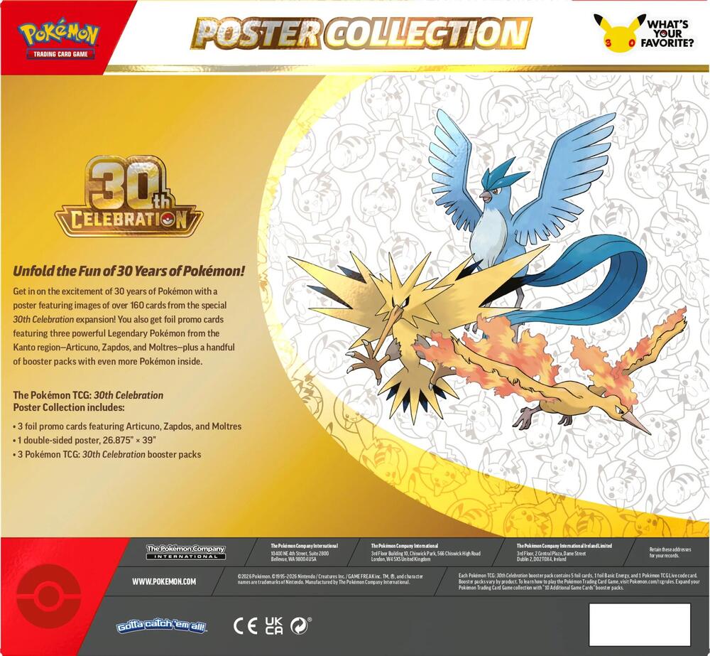 Pokemon TCG: 30th Celebration Poster Collection-The Pokémon Company International-Ace Cards & Collectibles