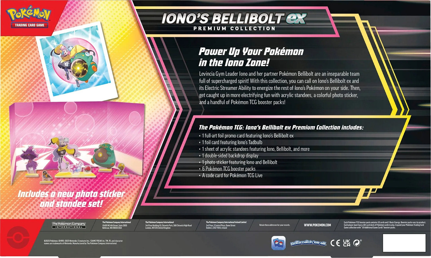 2025 pokemon april collectible trading cards Pokemon TCG: April Ex Premium Collection "Iono's Bellibolt Ex"