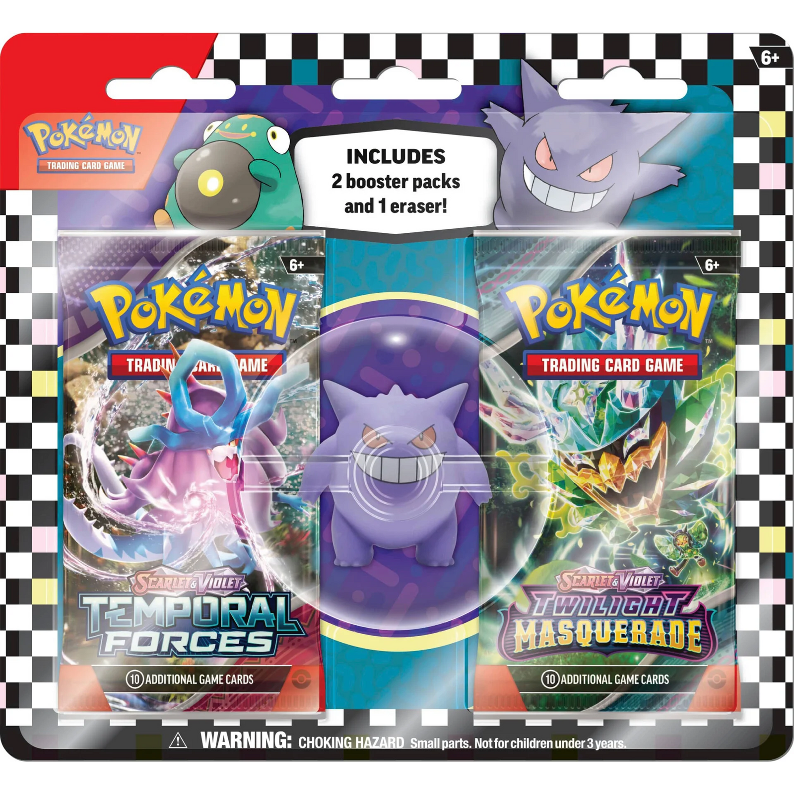 Pokemon TCG: Back To School Eraser Blister-Both Design (Gengar & Bellibolt)-The Pokémon Company International-Ace Cards & Collectibles