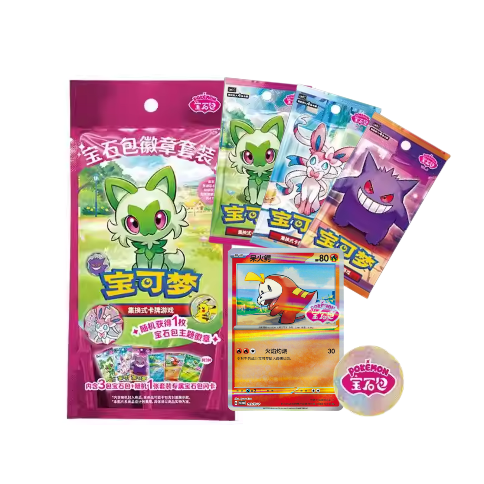 Pokemon TCG 宝可梦 宝石包徽章套装 (Simplified Chinese)-The Pokémon Company International-Ace Cards & Collectibles