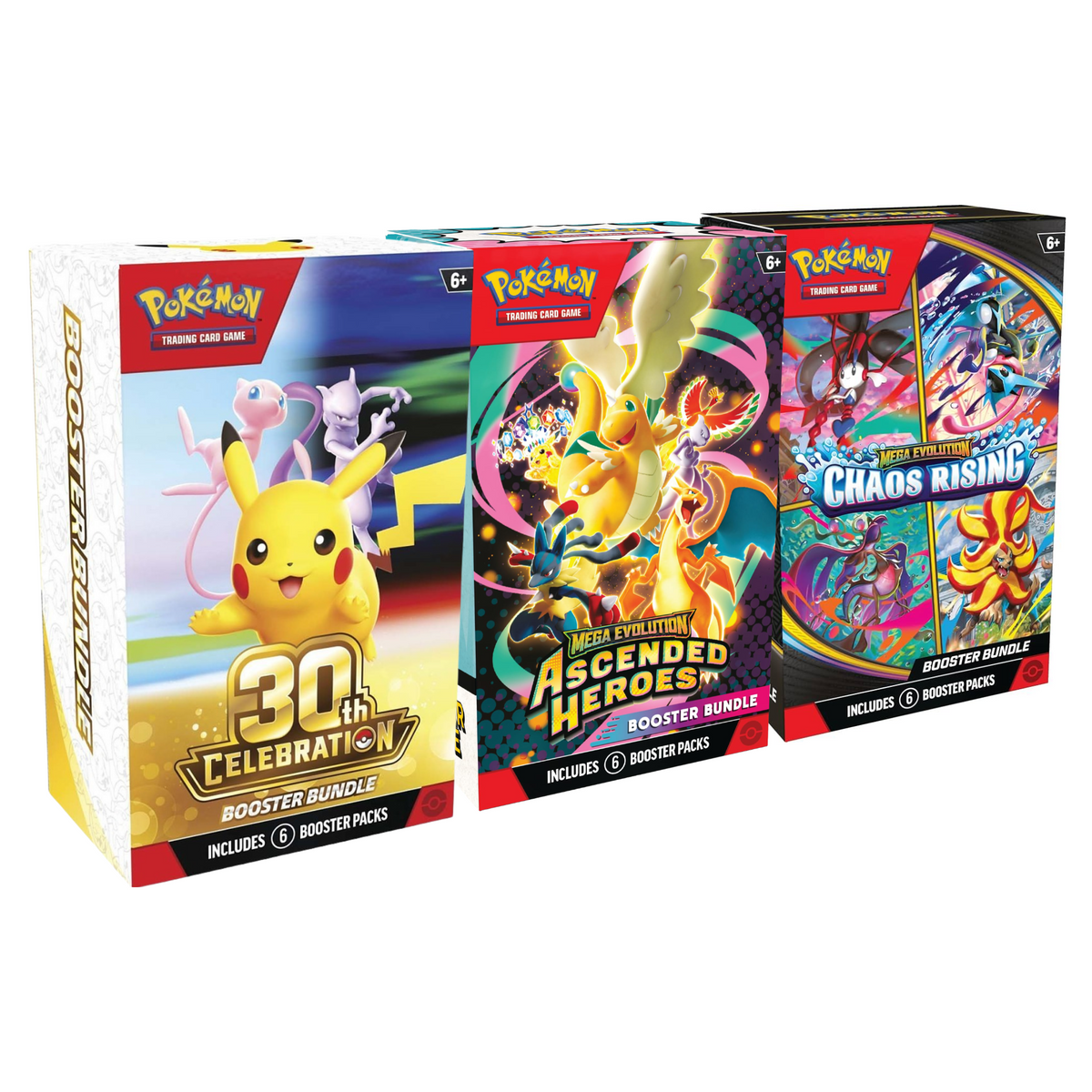 Pokemon TCG: Booster Bundle [30th Anniversary/Chaos Rising ME04/Ascended Heroes ME2.5]