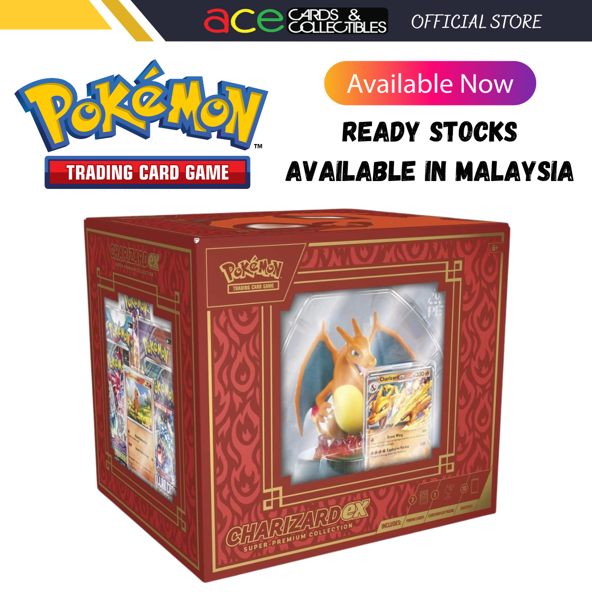 Pokemon TCG: Charizard EX Super Premium Collection Box - Ace Cards Sdn Bhd Pokemon TCG: Charizard EX Super Premium Collection Box - Ace Cards Sdn Bhd