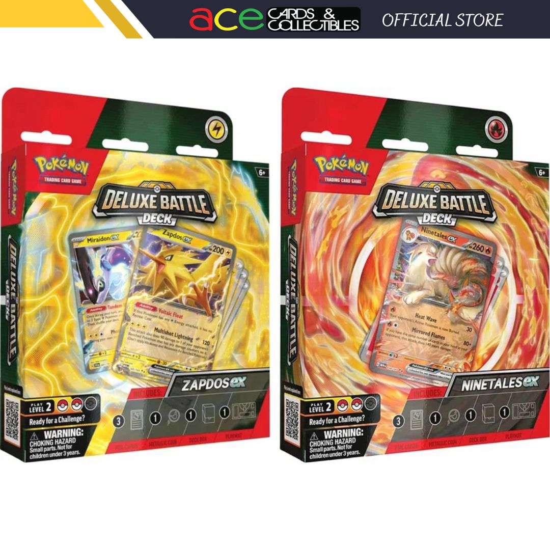 Pokémon TCG: Deluxe Battle Deck Ninetales/Zapdos EX-Both-Design-The Pokémon Company International-Ace Cards &amp; Collectibles