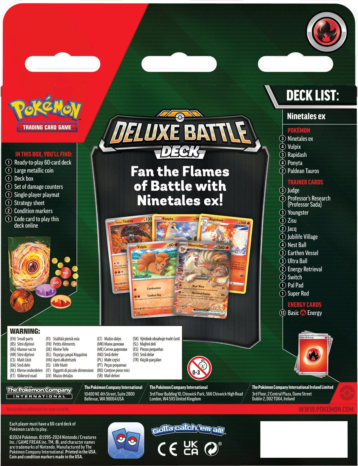 Pokémon TCG: Deluxe Battle Deck Ninetales/Zapdos EX-Ninetales EX-The Pokémon Company International-Ace Cards &amp; Collectibles