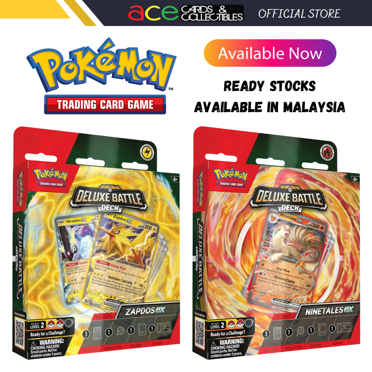 Pokémon TCG: Deluxe Battle Deck Ninetales/Zapdos EX-Ninetales EX-The Pokémon Company International-Ace Cards & Collectibles