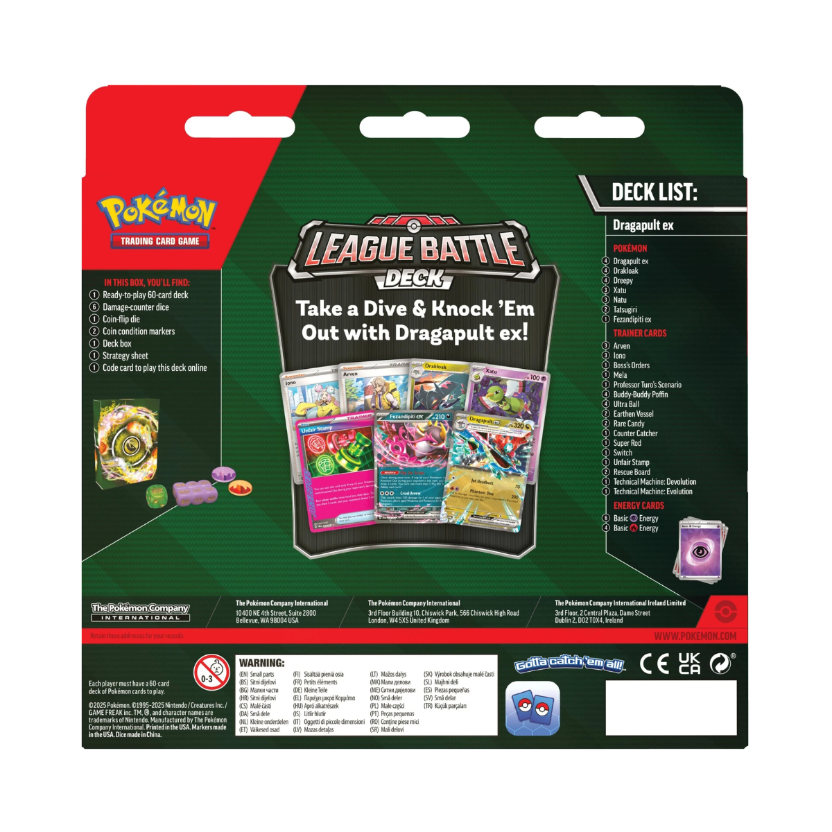 pokemon trading card game tcg league Pokemon TCG: Dragapult EX League Battle Deck