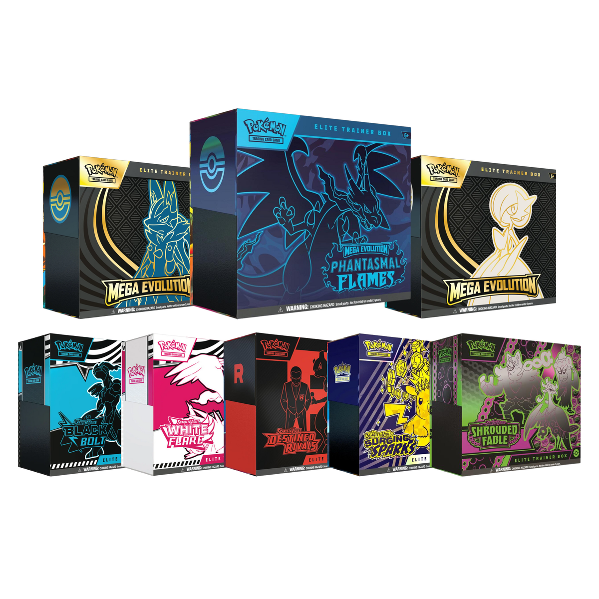 Pokemon TCG: Elite Trainer Box [Phantasmal Flame ME02/Black Bolt & White Flare SV11]-Phantasmal Flames-The Pokémon Company International-Ace Cards & Collectibles