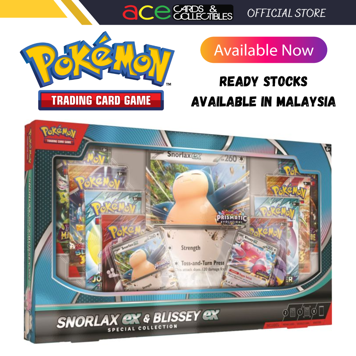 Pokemon TCG: Gym Store Exclusive Special Collection "Snorlax Ex/Blissey Ex"-The Pokémon Company International-Ace Cards & Collectibles