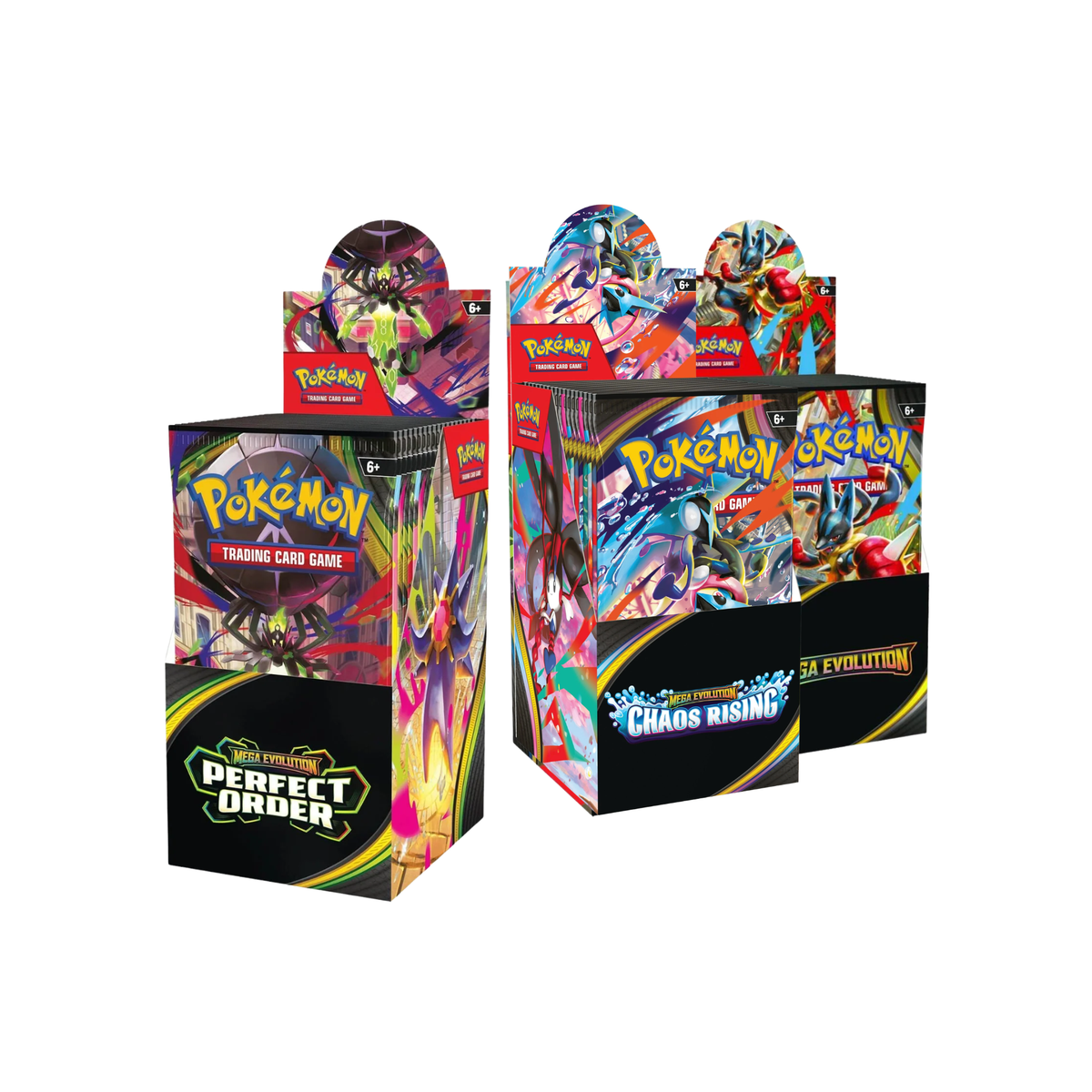 Pokemon TCG: Half Booster Box [Chaos Rising ME04/Perfect Order ME03/Phantasmal Flame ME02]-Chaos Rising-The Pokémon Company International-Ace Cards & Collectibles
