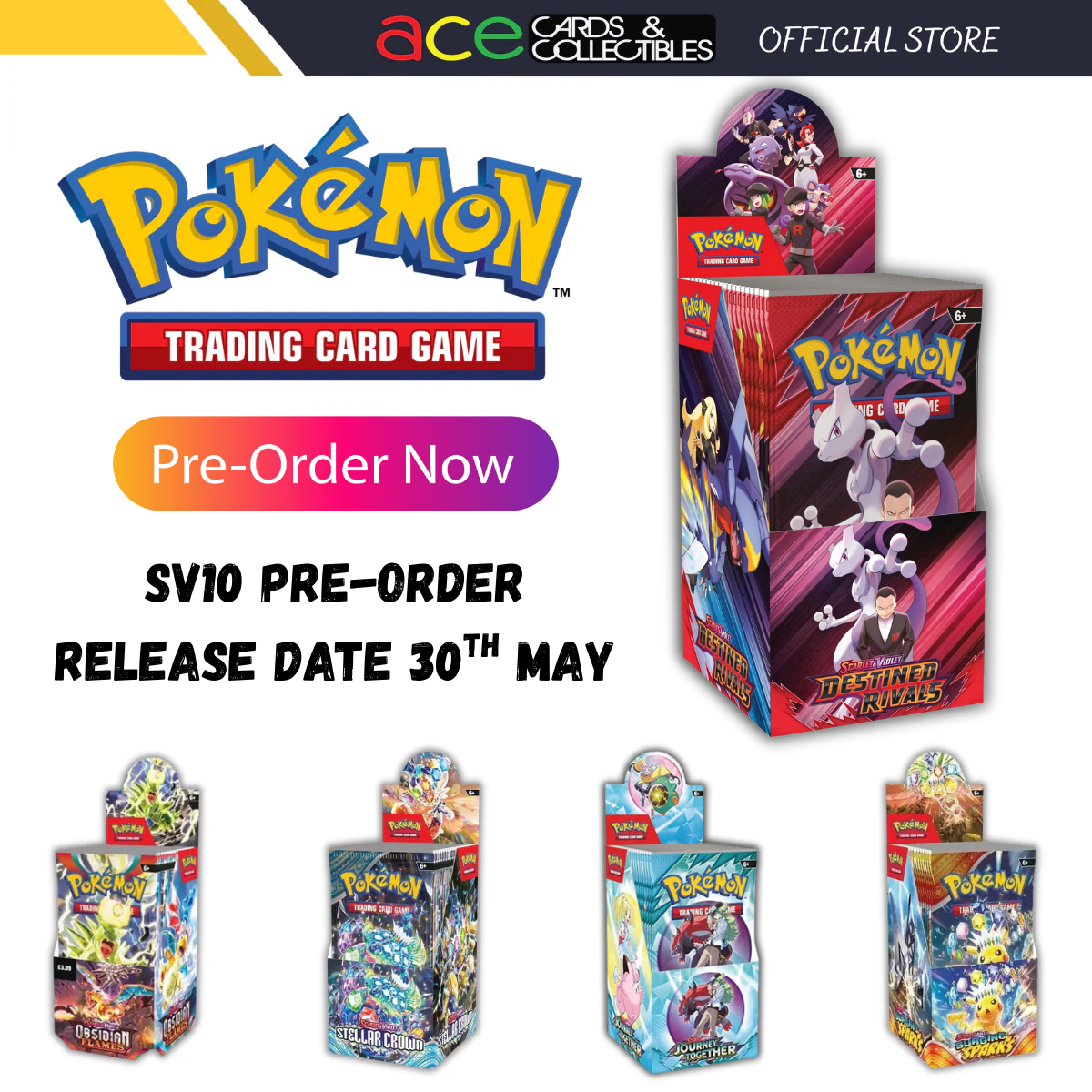 Pokémon TCG: Half Booster Box [Destined Rivals / Journey Together / Surging Sparks]-Destined Rivals-The Pokémon Company International-Ace Cards & Collectibles