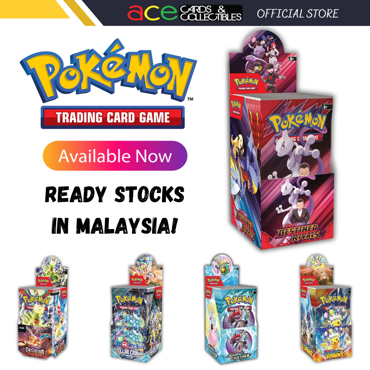 Pokemon TCG: Half Booster Box [Destined Rivals / Journey Together / Surging Sparks]-Destined Rivals-The Pokémon Company International-Ace Cards & Collectibles