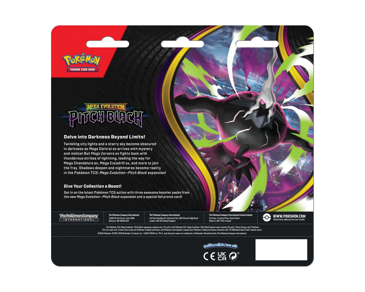 Pokemon TCG : ME05 Pitch Black 3 Pack Blister-The Pokémon Company International-Ace Cards & Collectibles