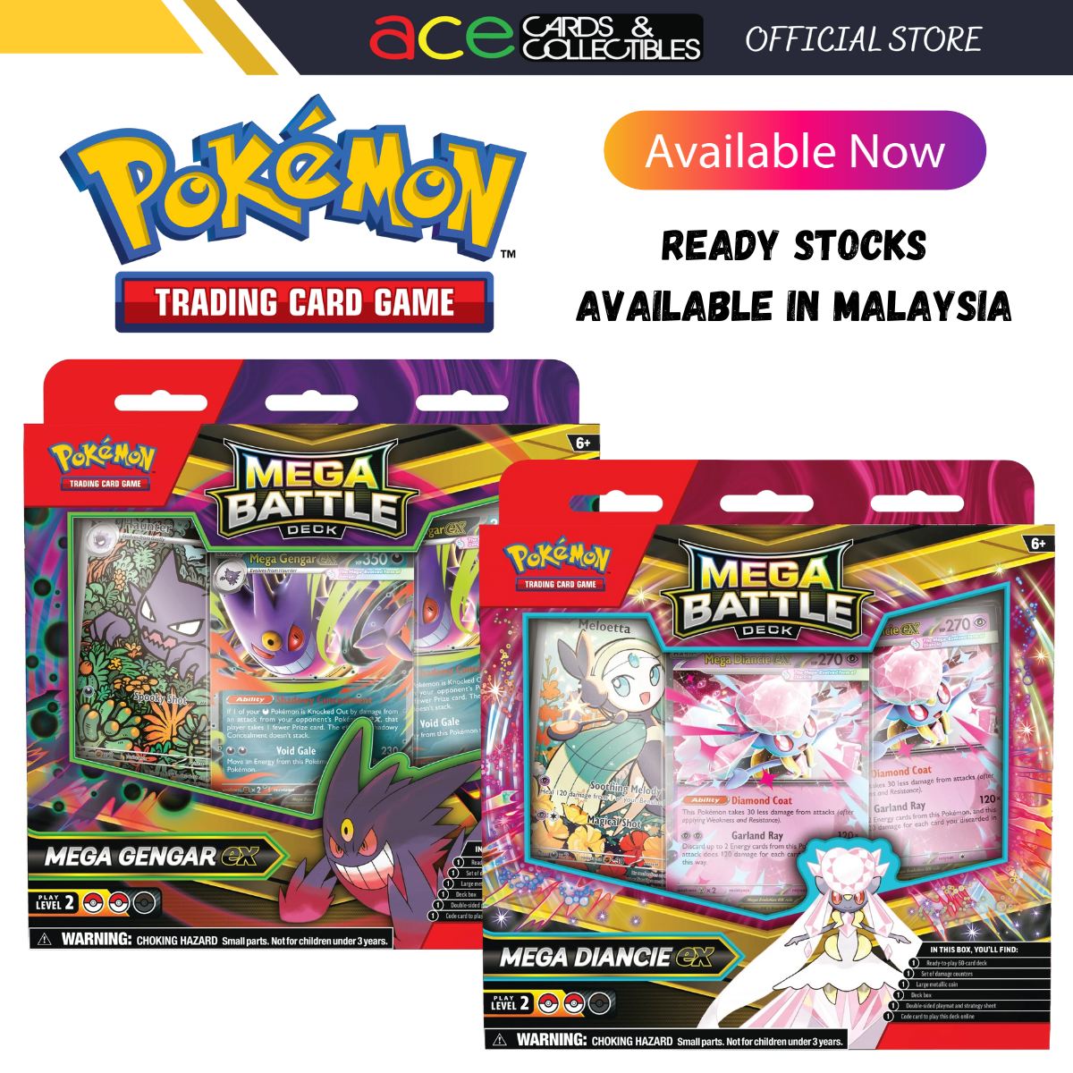 Pokemon TCG: (Mega Gengar ex/Mega Diancie ex) Mega Battle Deck-Mega Gengar ex-The Pokémon Company International-Ace Cards & Collectibles