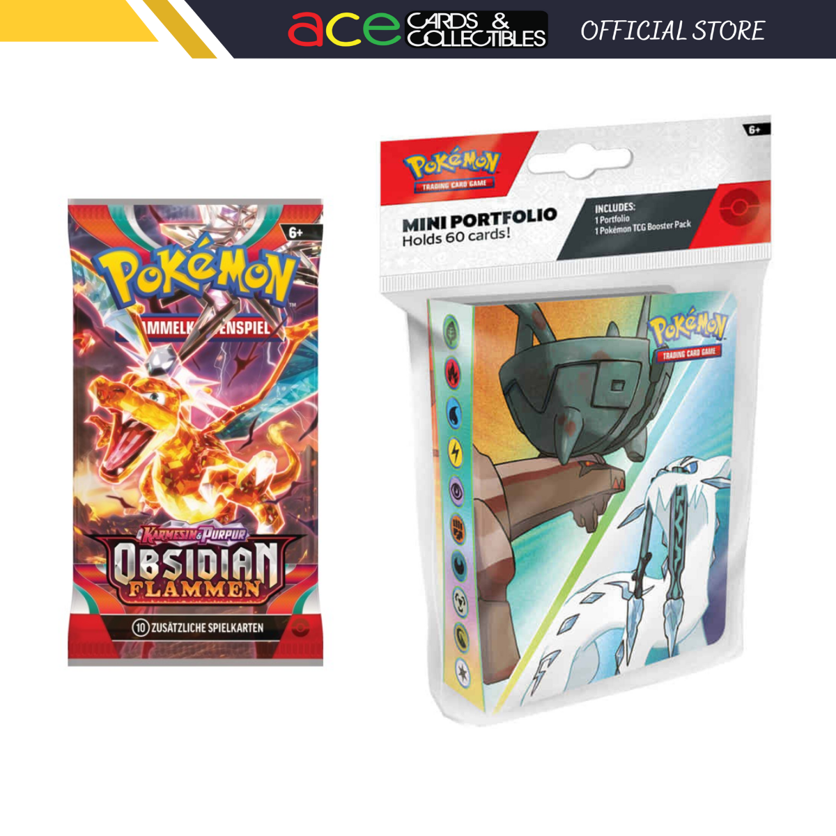 Pokemon TCG: Mini Portfolio with Booster Pack SV3-The Pokémon Company International-Ace Cards &amp; Collectibles