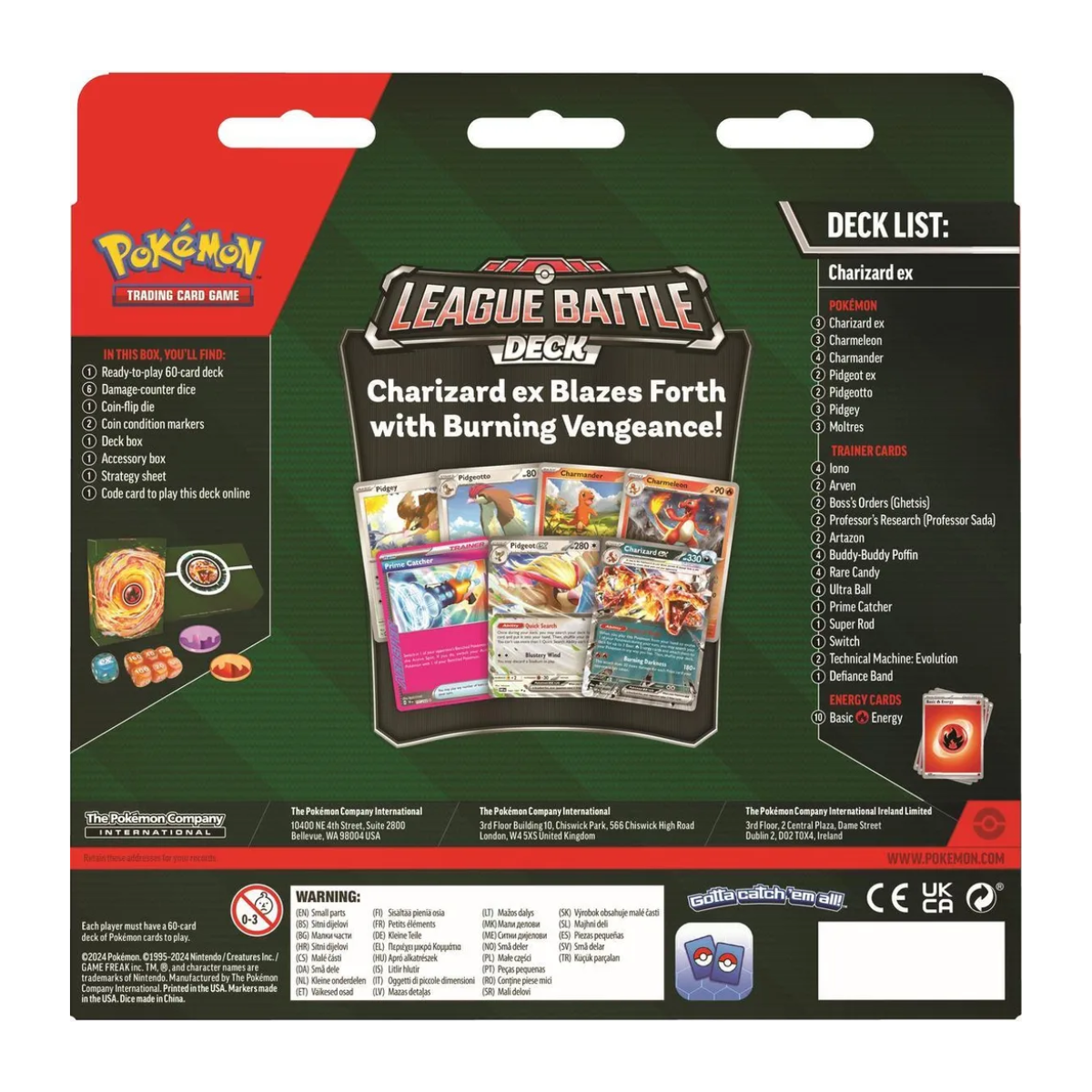 Pokemon TCG: Nov24 Charizard EX League Battle Deck-The Pokémon Company International-Ace Cards &amp; Collectibles