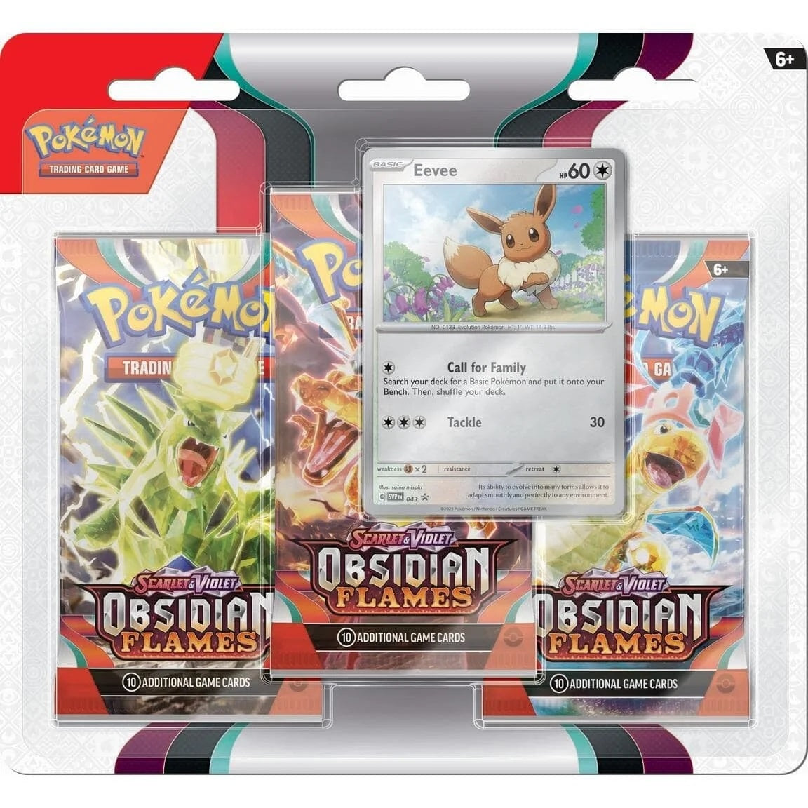 Pokemon TCG: Obsidian Flames SV3 3 Packs Blister [Houndstone/ Eevee]-Both Design (Houndstone & Eevee)-The Pokémon Company International-Ace Cards & Collectibles