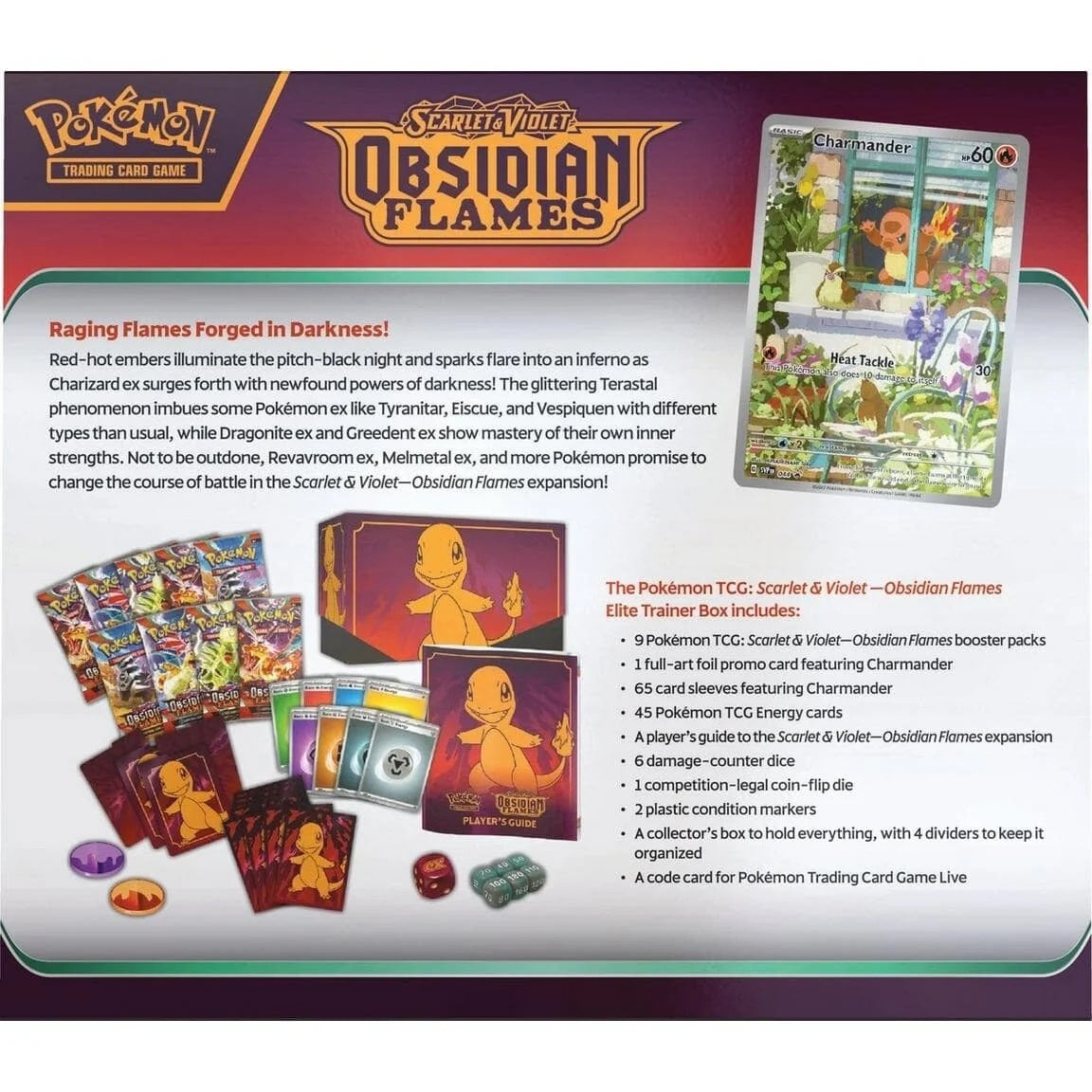 Pokemon TCG: Obsidian Flames SV3 Elite Trainer Box-The Pokémon Company International-Ace Cards &amp; Collectibles