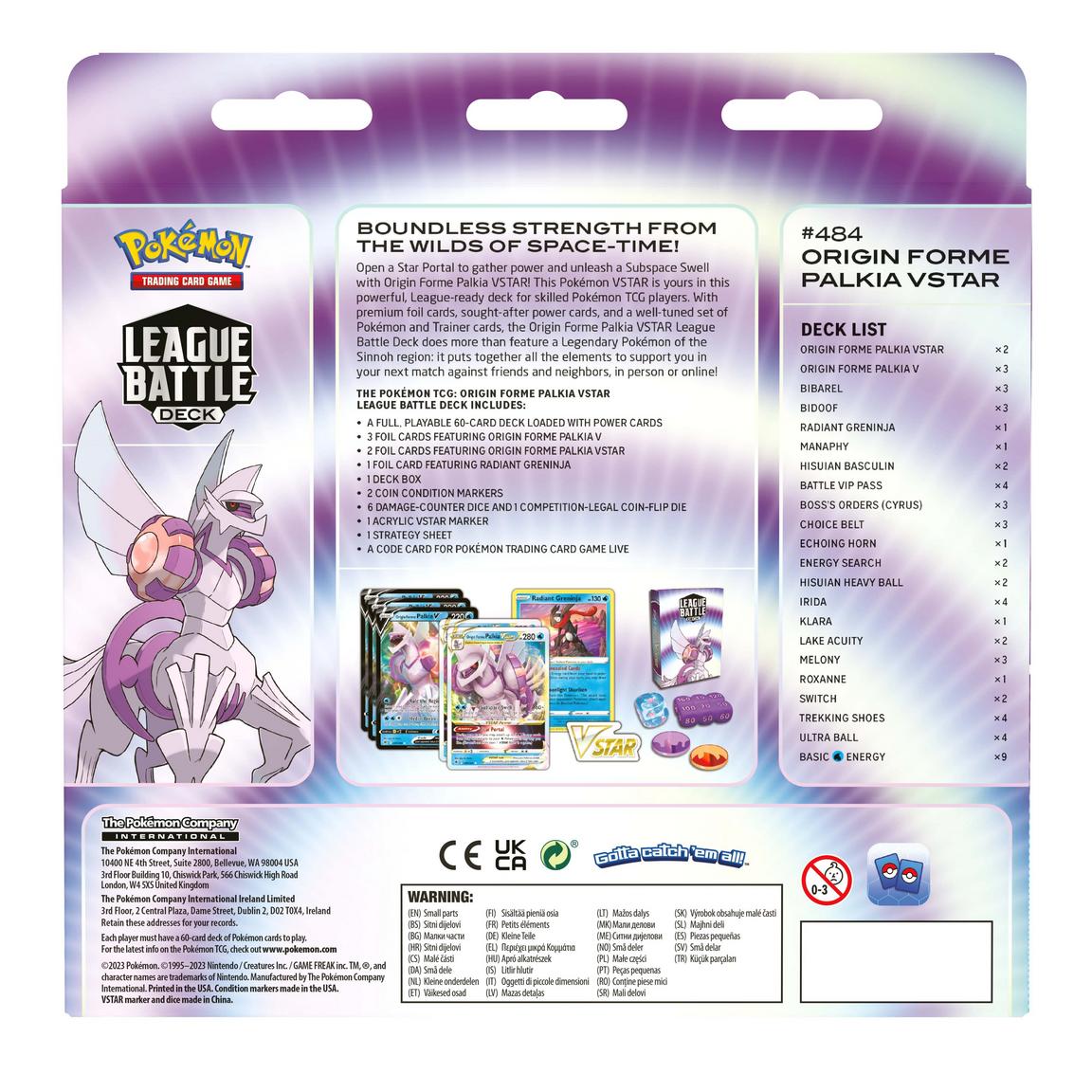 Pokemon TCG: Origin Forme Palkia VSTAR League Battle Deck-The Pokémon Company International-Ace Cards &amp; Collectibles
