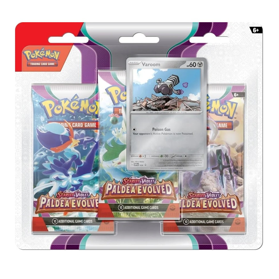 Pokemon TCG: Paldea Evolve SV02 3 Packs Blister [Tinkatink / Varoom]-Varoom-The Pokémon Company International-Ace Cards &amp; Collectibles