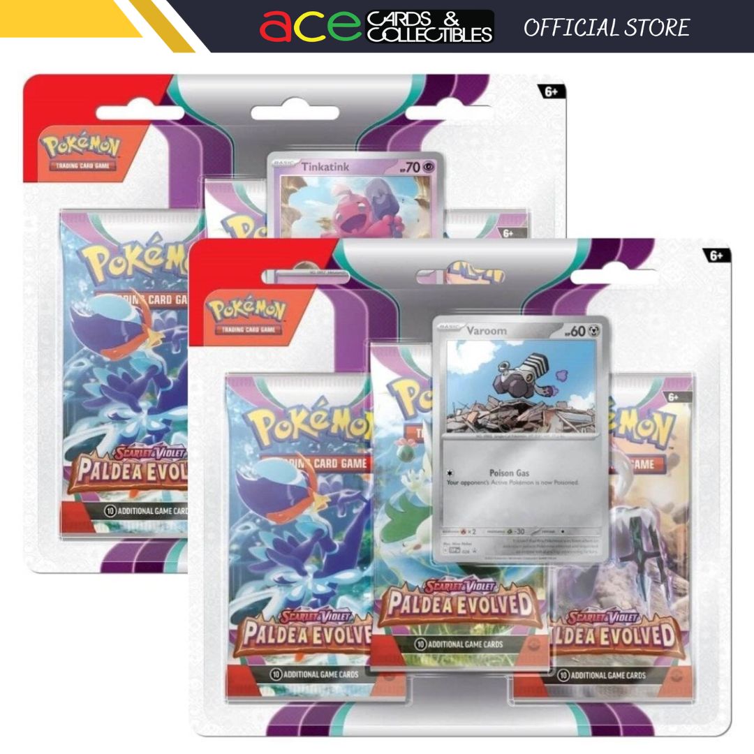 Pokemon TCG: Paldea Evolve SV2 3 Packs Blister [Tinkatink / Varoom]-Both Design (Tinkatink & Varoom)-The Pokémon Company International-Ace Cards & Collectibles