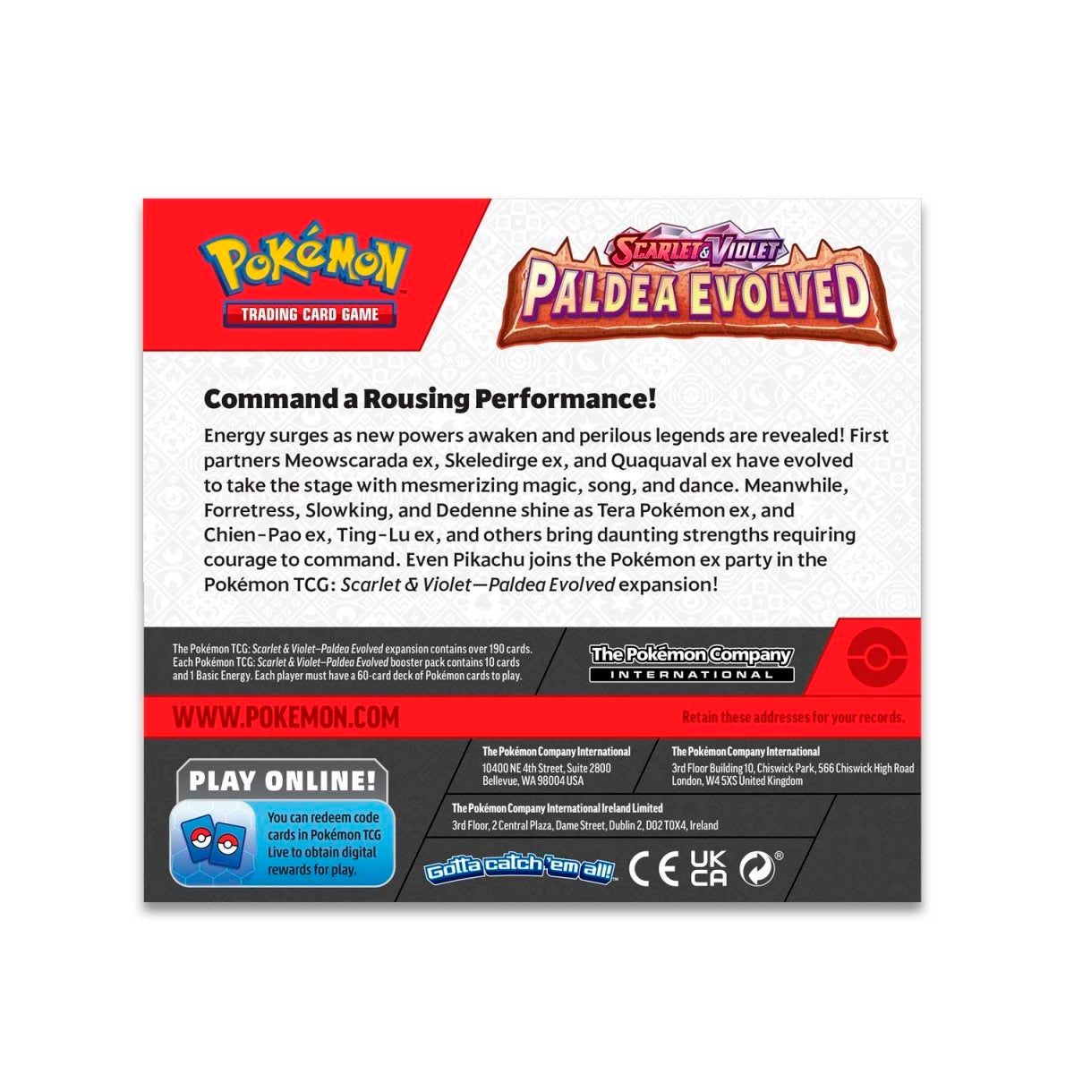 Pokémon TCG: Paldea Evolved SV02 Booster-Booster Pack-The Pokémon Company International-Ace Cards &amp; Collectibles