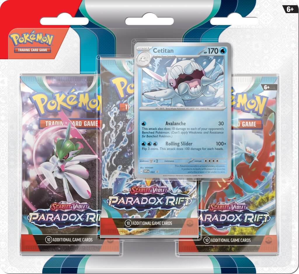 Pokemon TCG: Paradox Rift SV04 3 Packs Blister [Cetitan /Arctibax]-Cetitan-The Pokémon Company International-Ace Cards &amp; Collectibles