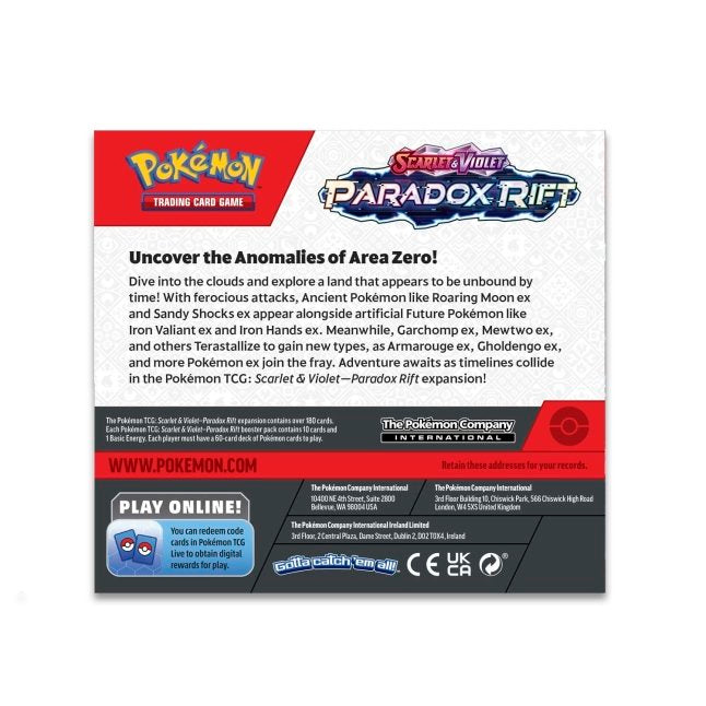 Pokémon TCG: Paradox Rift SV04 Booster-Booster Box-The Pokémon Company International-Ace Cards & Collectibles