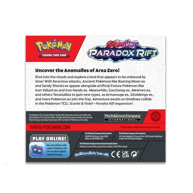 Pokémon TCG: Paradox Rift SV4 Booster-Booster Pack-The Pokémon Company International-Ace Cards &amp; Collectibles