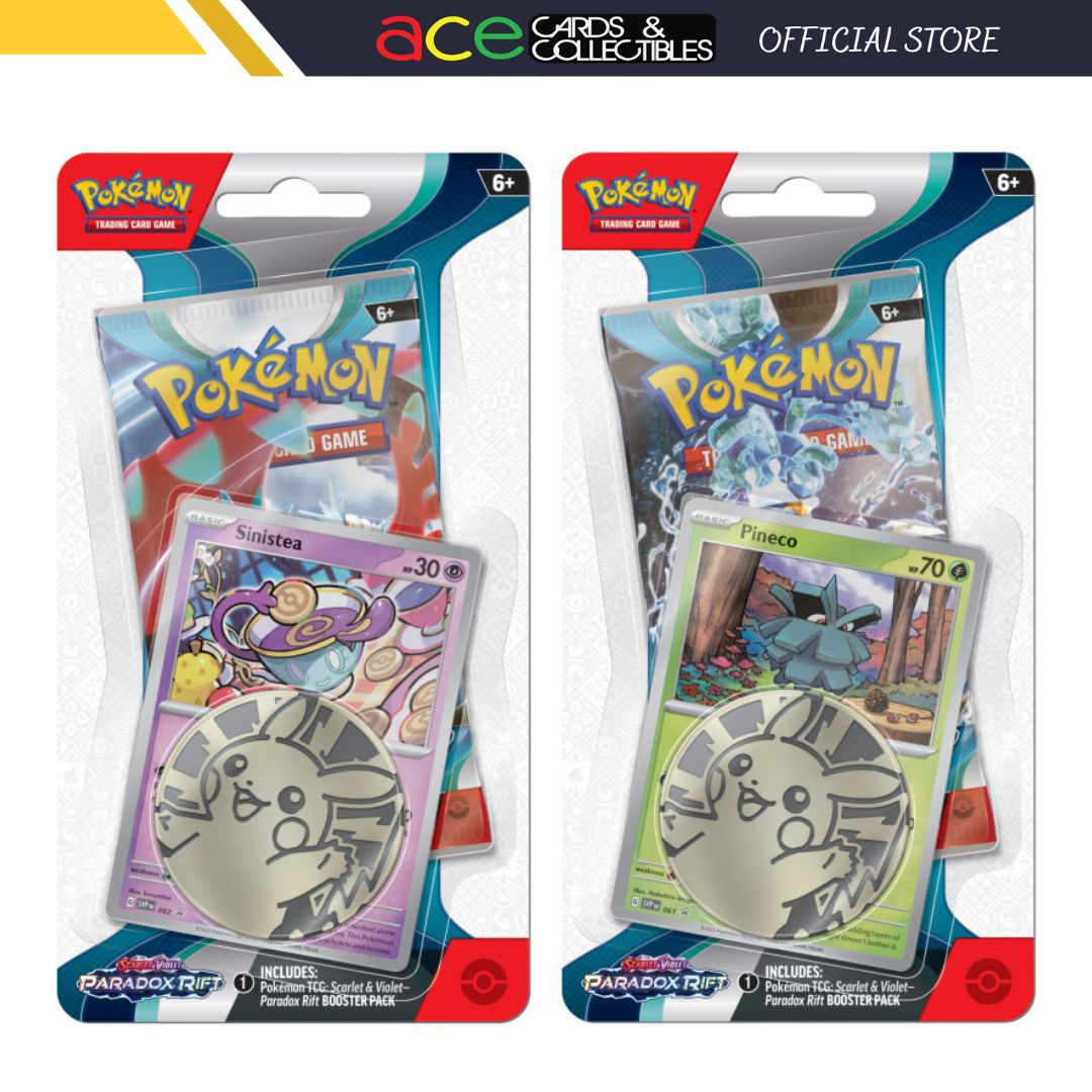 Pokemon TCG: Paradox Rift SV4 Checklane Blister [Pineco/Sinistea]-Both Design (Pineco/Sinistea)-The Pokémon Company International-Ace Cards &amp; Collectibles