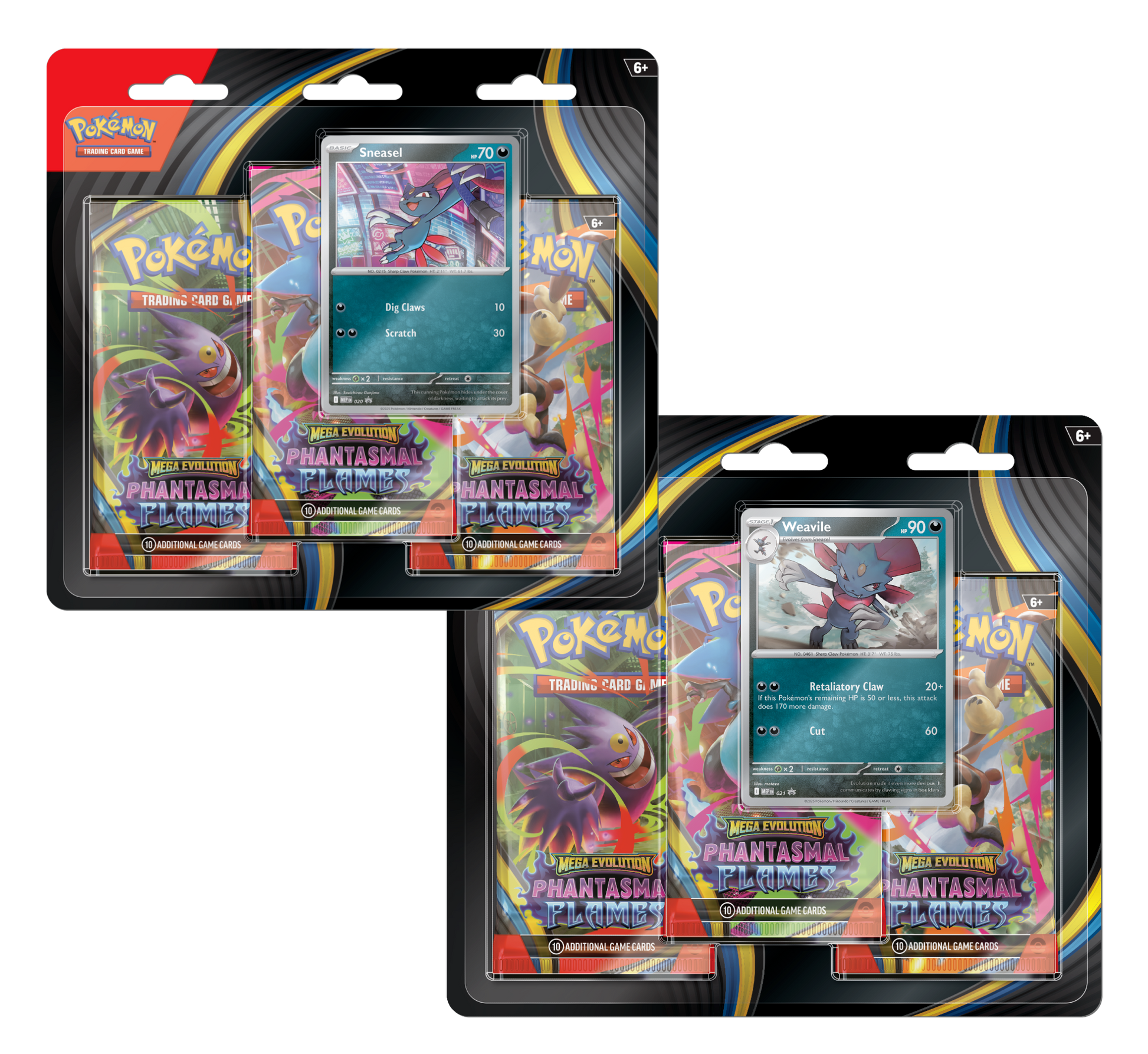 Pokemon TCG: Phantasmal Flame ME02 3 Pack Blister-Sneasel-The Pokémon Company International-Ace Cards & Collectibles