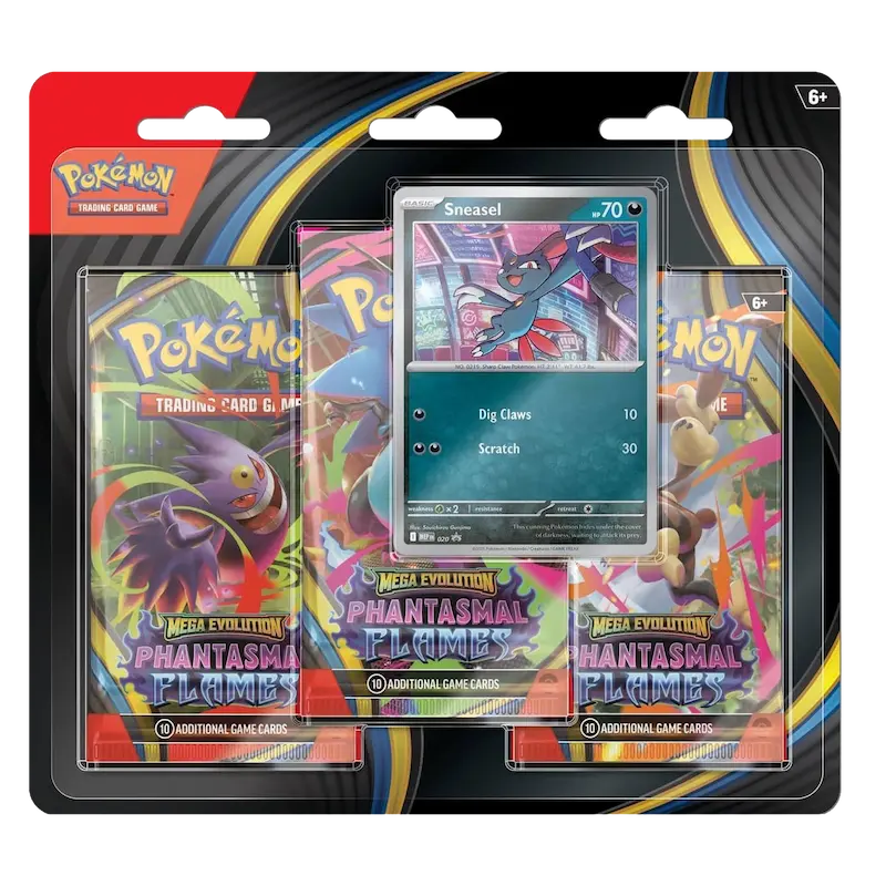 Pokemon TCG: Phantasmal Flame ME02 3 Pack Blister-Sneasel-The Pokémon Company International-Ace Cards & Collectibles