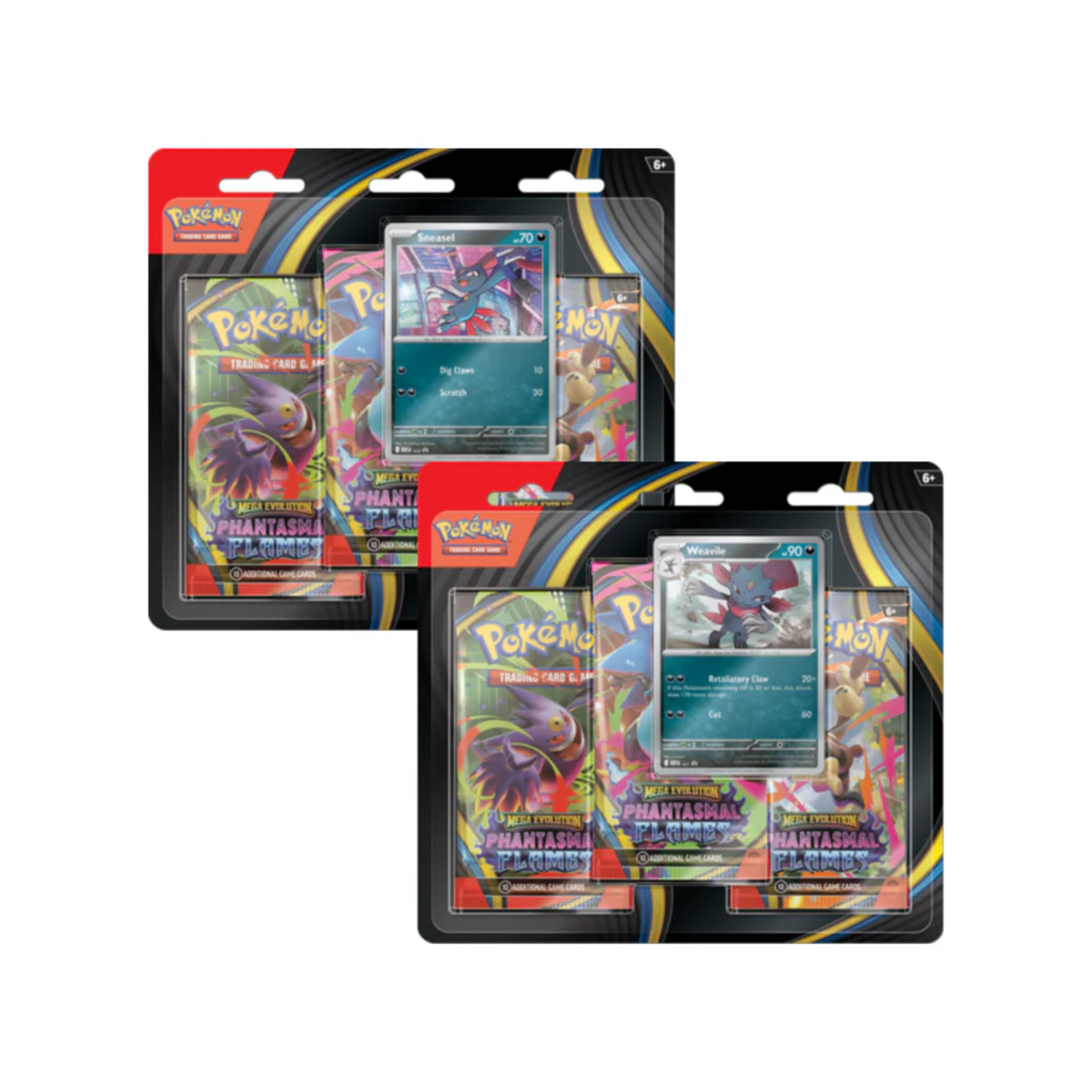 Pokemon TCG: Phantasmal Flame ME02 3 Pack Blister-Sneasel-The Pokémon Company International-Ace Cards & Collectibles