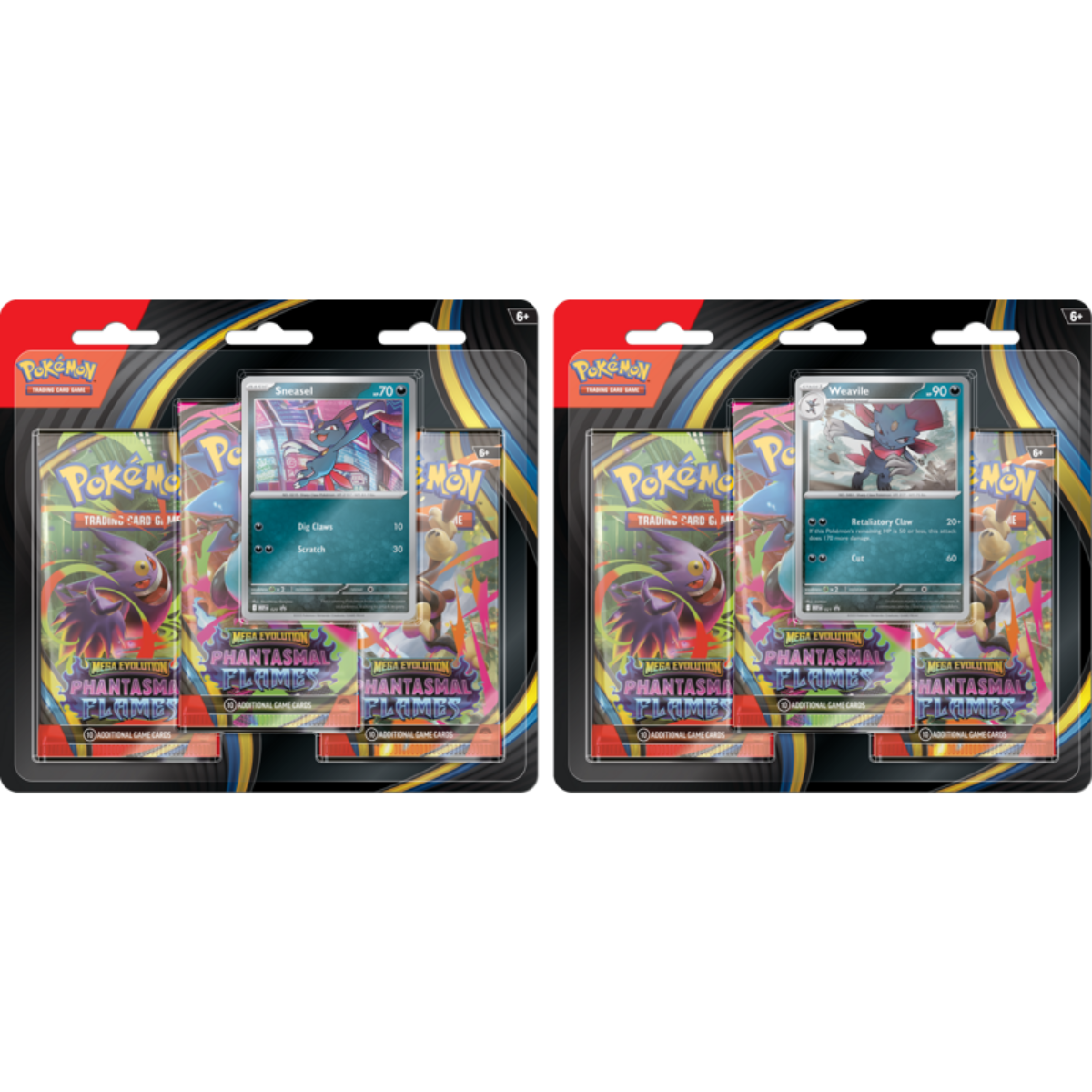 Pokemon TCG: Phantasmal Flame ME02 3 Pack Blister-Sneasel-The Pokémon Company International-Ace Cards & Collectibles