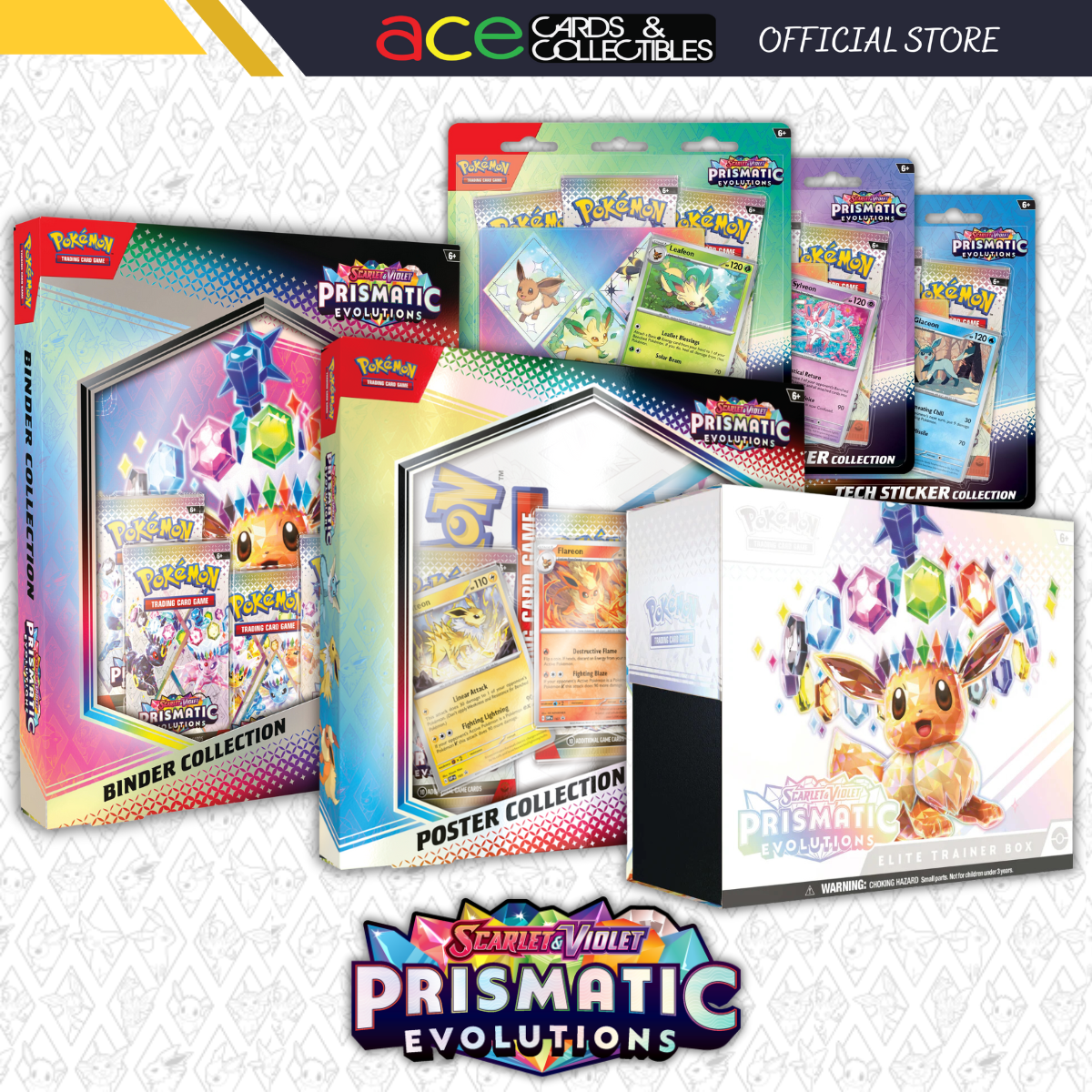 Pokémon TCG: Prismatic Evolution SV8.5 Elite Trainer Box / Binder / Poster / Tech Sticker Collection (English)-Elite Trainer Box-The Pokémon Company International-Ace Cards &amp; Collectibles