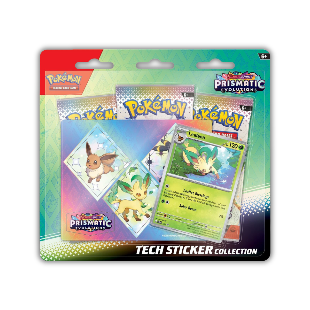 Pokémon TCG: Prismatic Evolution SV8.5 Elite Trainer Box/Binder/Poster/Tech Sticker Collection (English) cccccc-Leafeon Tech Sticker-The Pokémon Company International-Ace Cards & Collectibles